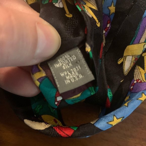 Retro Stocking Christmas‎ Holiday Imported Silk Tie - Picture 5 of 5